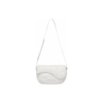 LI NING 1990 Classic Collection Cow Leather Shoulder Bag, Crossbody Bag Regular Women's Ecru