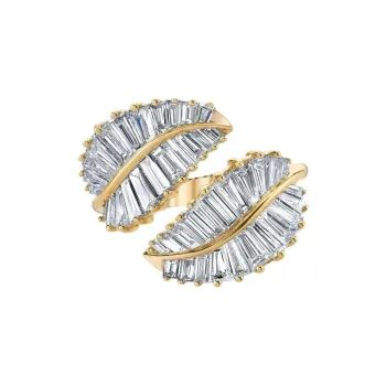 Anita Ko 18K Yellow Gold Palm Leaf Diamond Ring