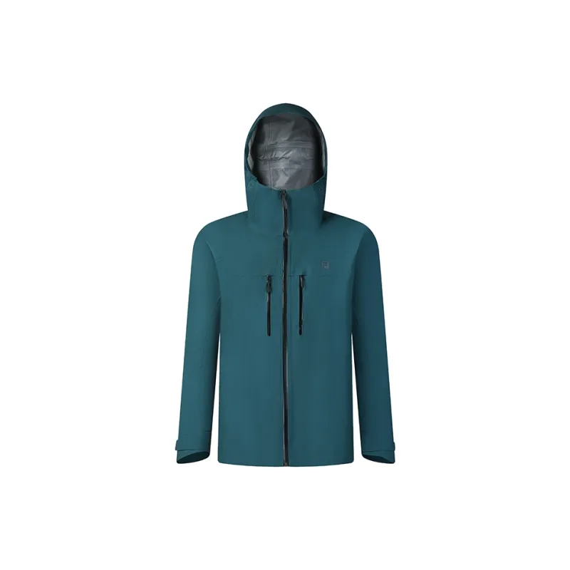 FILA Outdoor Hiking Waterproof And Windproof Windbreaker Jacket Men's Dark Green-2