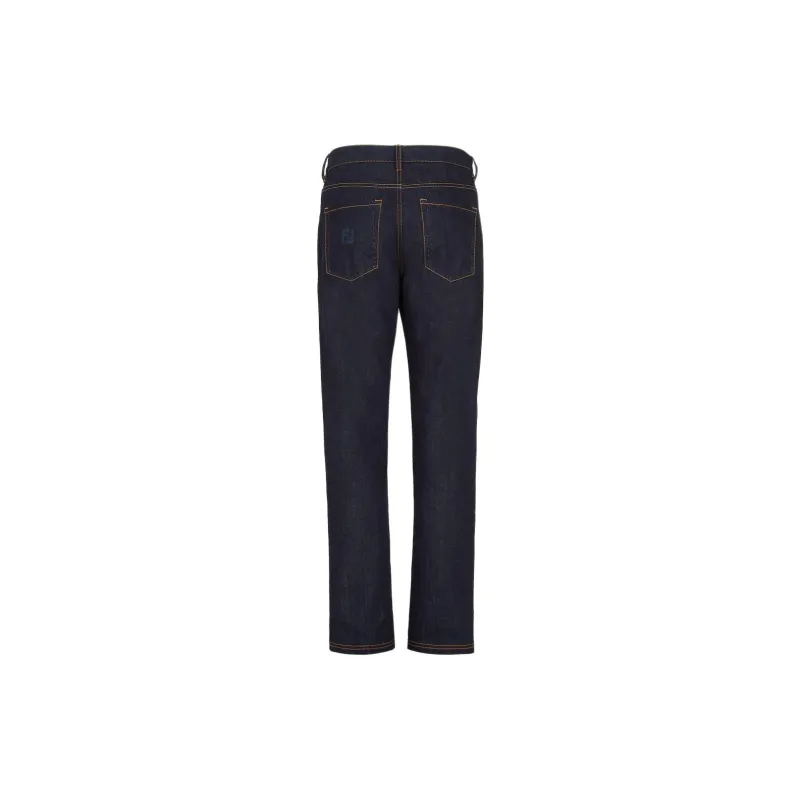 FENDI Straight Leg Long Jeans-1