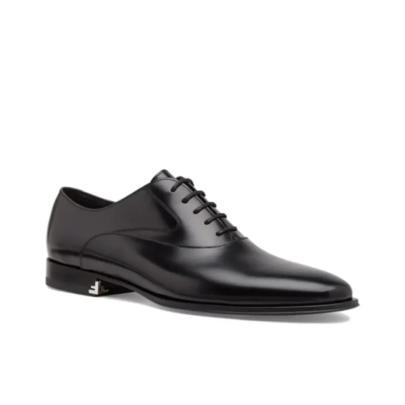 FENDI Dress Shoes Men Low Top Black-2
