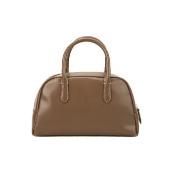 NOTHING WRITTEN Cow Leather Boston Bag Handbags Small Size Women's Brown