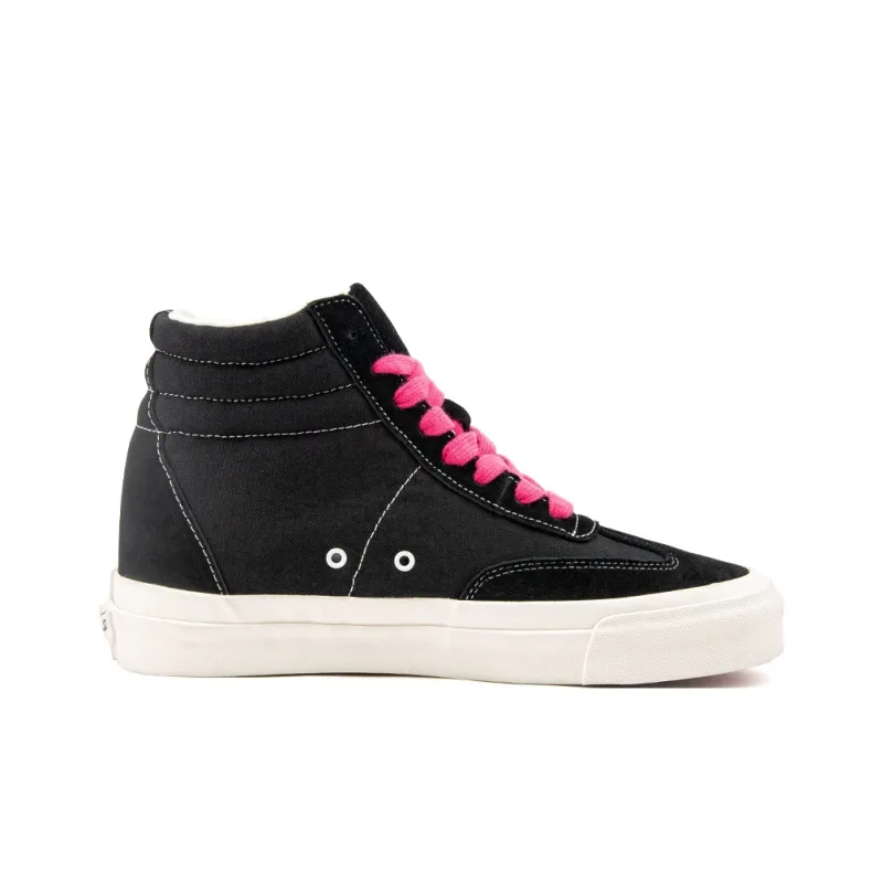 WANSWER Cushioned Wear-Resistant Breathable High-Top Skateboard Shoes Unisex Black Pink-1