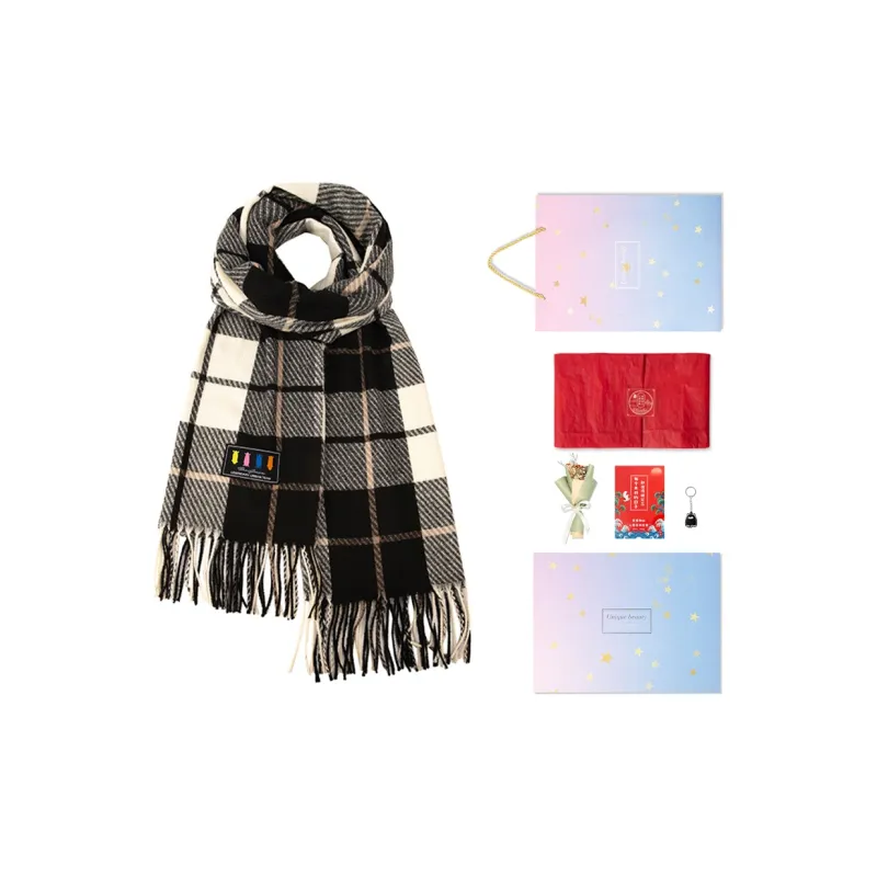 BAIJUAN Knit Scarves Unisex-28
