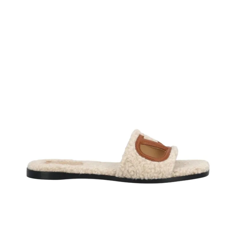 Valentino VLogo Patch Slip On Sandals Women's-1