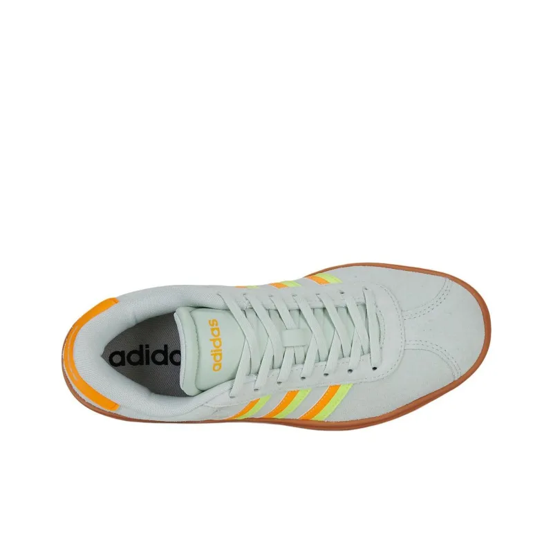 Adidas VL Court Bold Anti Slip Wear Resistant Low Top Casual Shoes Women's Green-3