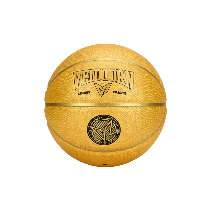 VEIDOORN Snake Year Collection Golden Scales PU Basketball Gold Size 7 Ball Street Training Competition Unisex-1