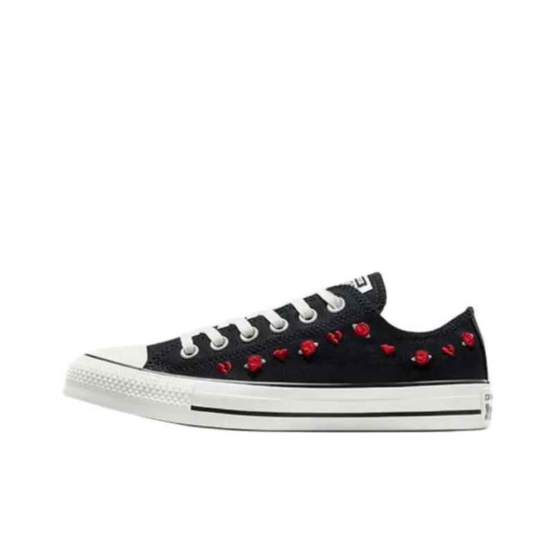 Converse Chuck Taylor All Star Anti-Slip Wear-Resistant Low-Top Canvas Shoes Women's Black-0