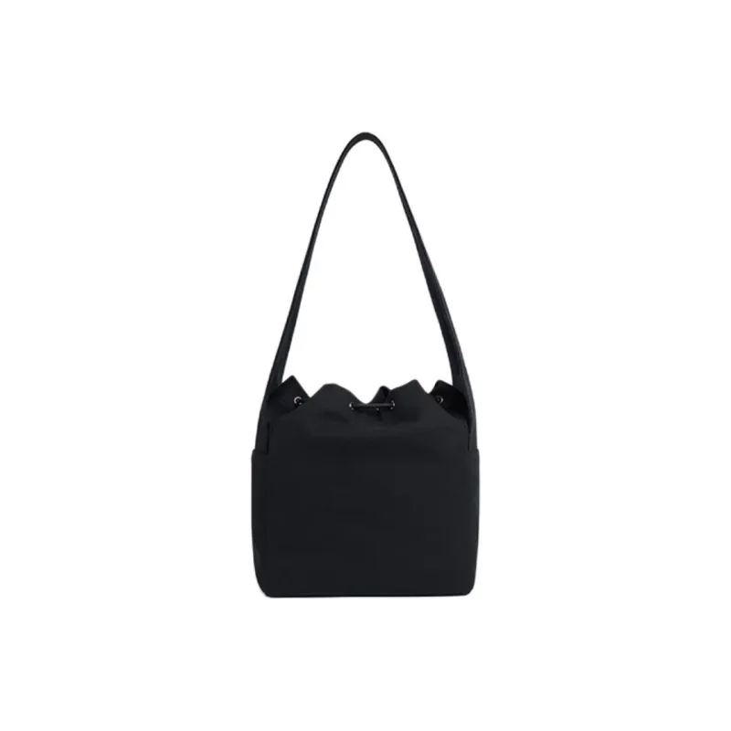 KENZO Cotton Shoulder Bag Medium Size Women's Black-1