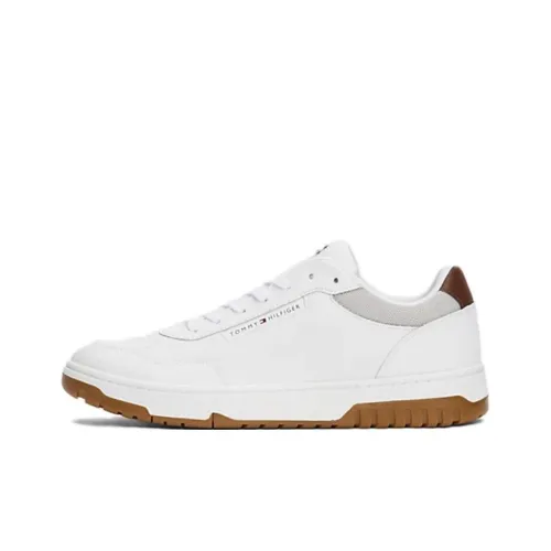 Tommy Hilfiger Mixed Texture Slip Resistant Low Top Casual Shoes Men's White