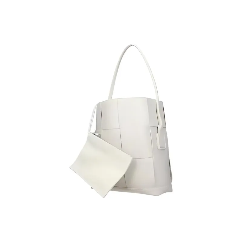 Bottega Veneta Leather Handbag, Shoulder Bag Women's White-2