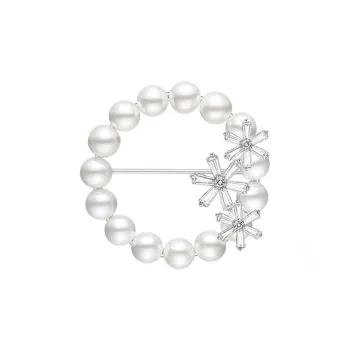 HEFANG 925 Sterling Silver Snow Ring Brooch Women's