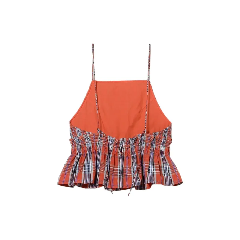 Beams Tank Tops Women's Red-1