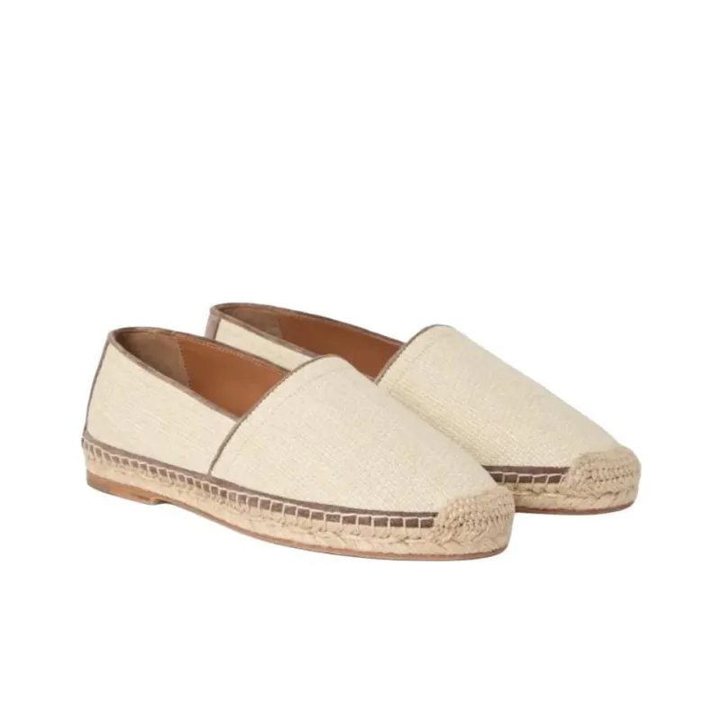 Brunello Cucinelli Suede trim Raffia Espadrilles-2