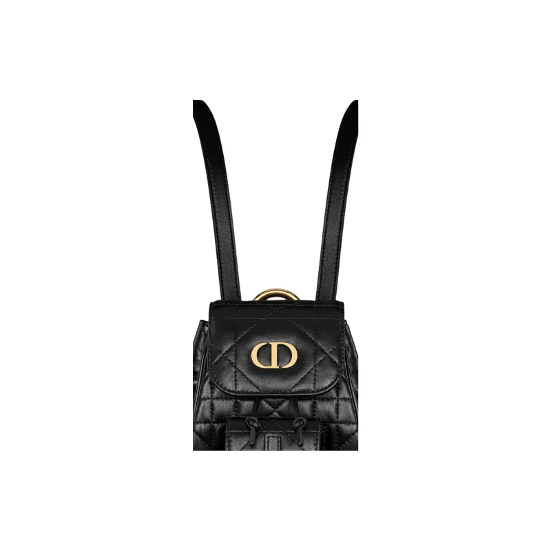 DIOR Caro Sheepskin Backpack Regular Women's Black-4