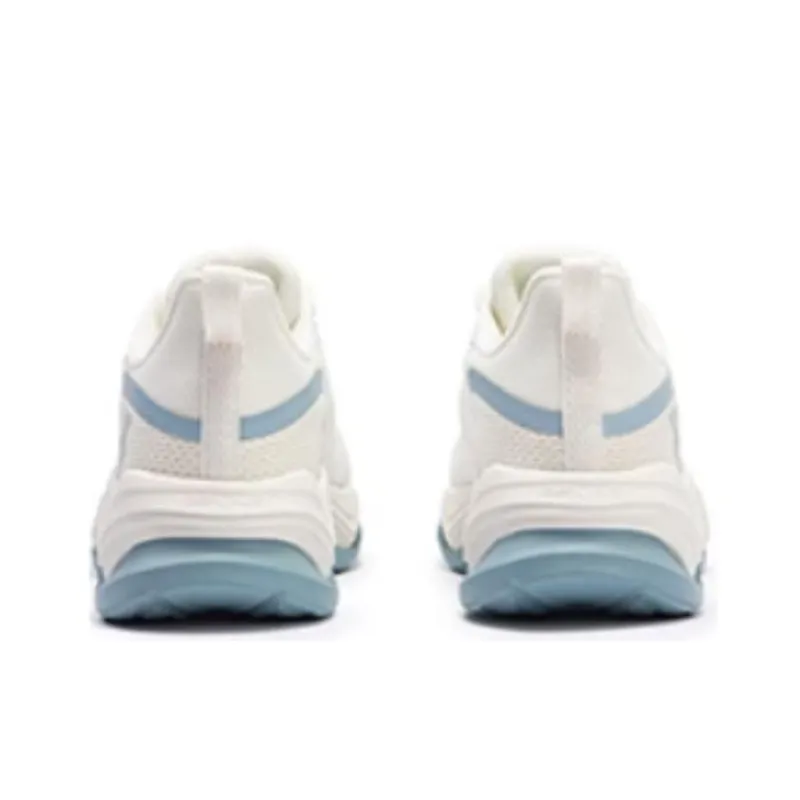 361° Cushioned Wear-Resistant Breathable Low-Top Running Shoes Women's White Blue-4