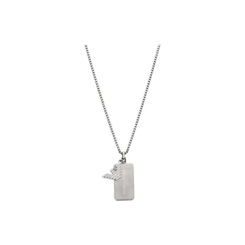 EMPORIO ARMANI Stainless Steel Necklaces Men's Silver-0
