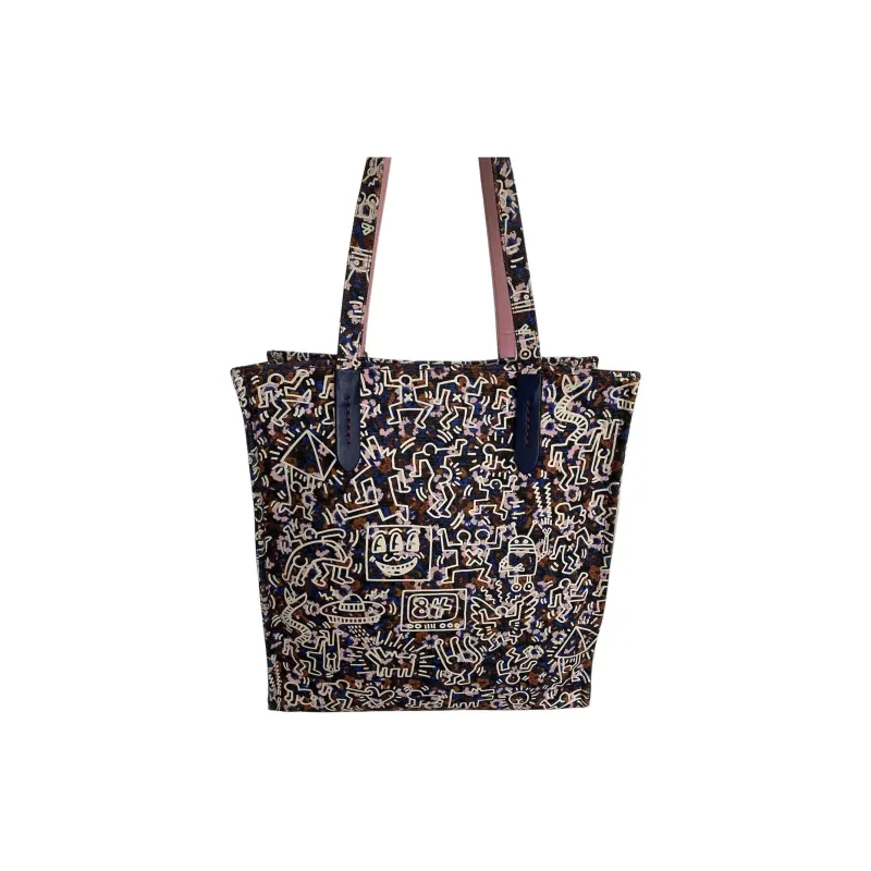 Keith Haring X COACH Recycled Tote Shoulder Bags-2