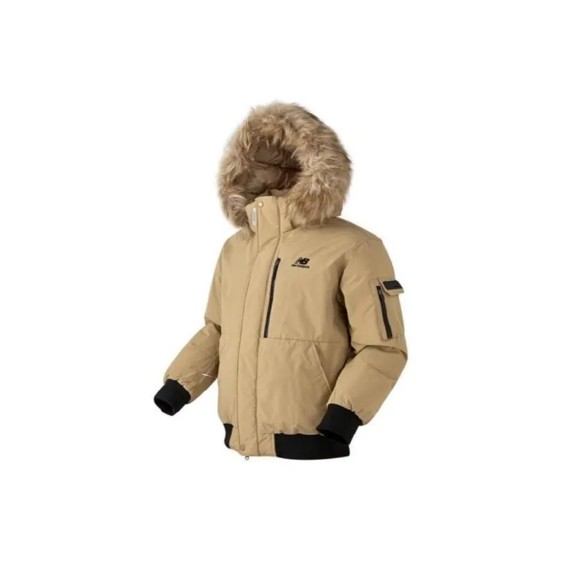 New Balance Jackets Men Light Brown-1