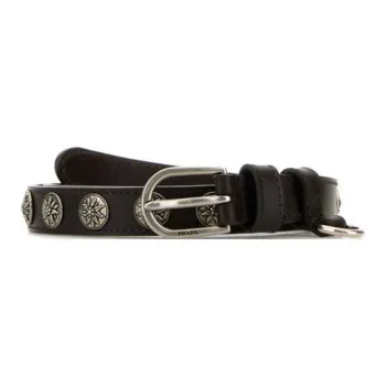 PRADA Stud Embellished Buckle Belt