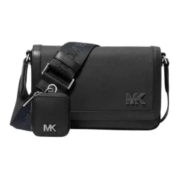 MICHAEL KORS Cow Leather Shoulder Bag Crossbody Bag Men's Black