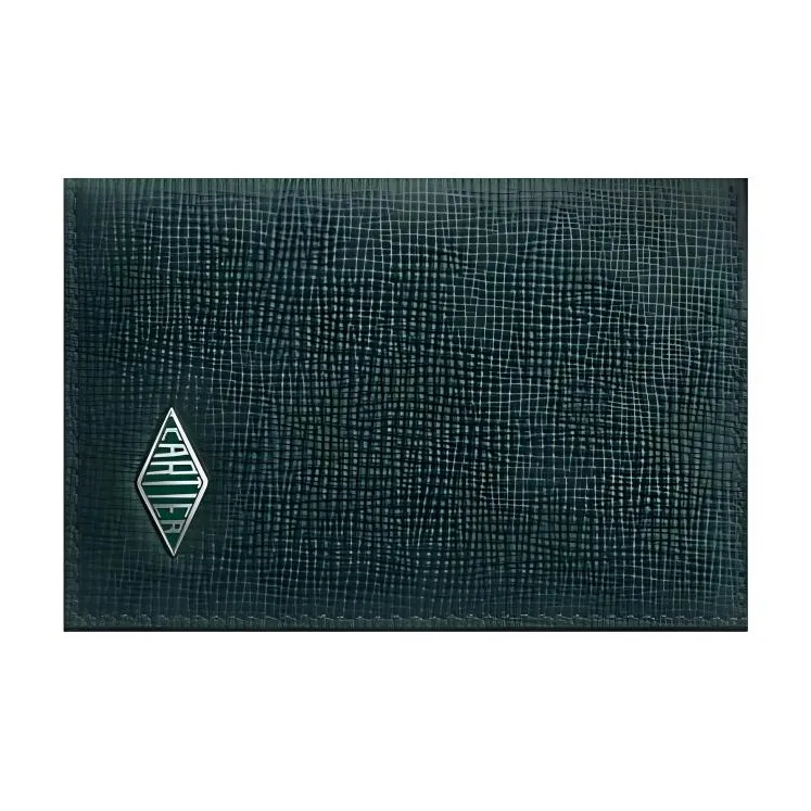 CARTIER Grained Calfskin Card Holder Unisex Pine Green-2