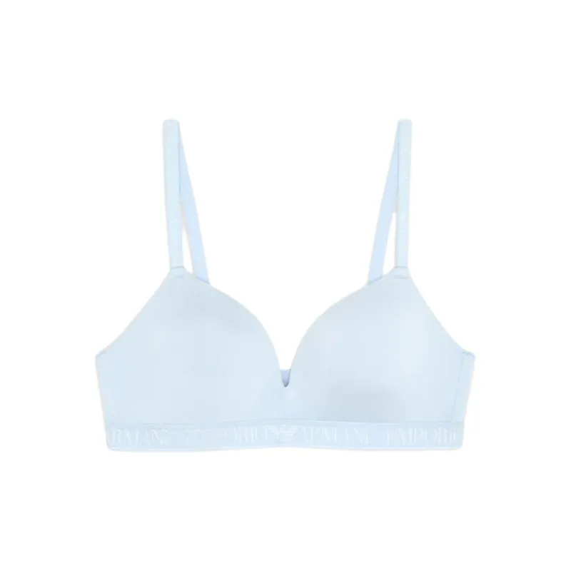 EMPORIO ARMANI Asv Iconic Padded Triangle Bra In Recycled Microfibre-0