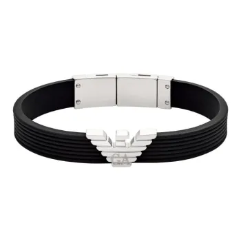 EMPORIO ARMANI Black Silicone Id Bracelet