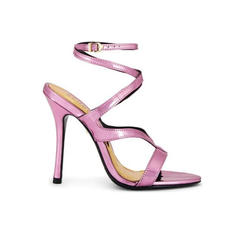 Schutz Stephanie One Strap Sandals 10.8cm Women's Purple-1