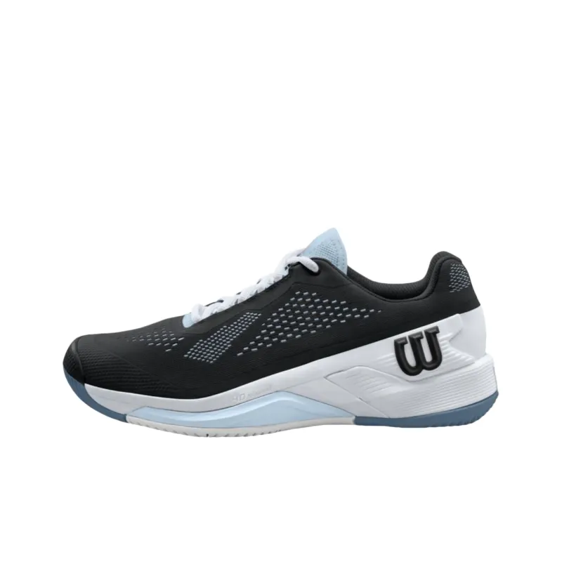 Wilson Rush Pro 4.0 Anti-Slip Wear-Resistant Low-Top Tennis Shoes Women's Black White-0
