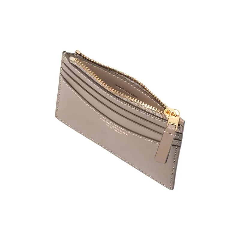MARC JACOBS Goat Leather Wallet, Card Holder Women's Light Umber-3