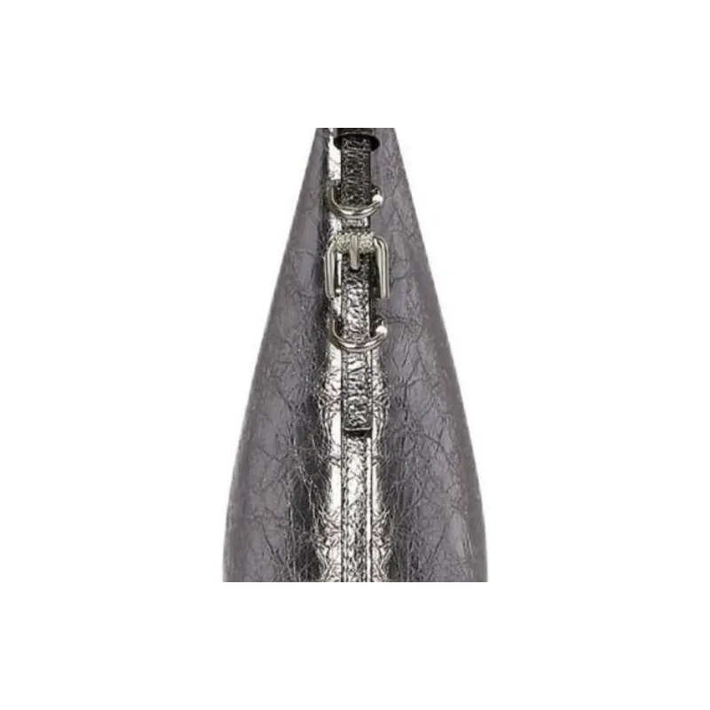 GIVENCHY Voyou Layered Lambskin Clutch Women's Silver Gray-4