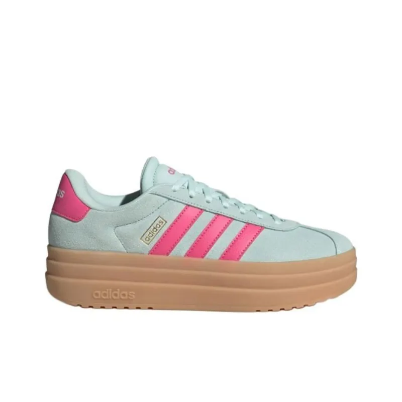 Adidas Vl Court Anti Slip Wear Resistant Low Top Skateboard Shoes Women's Cyan Pink-1