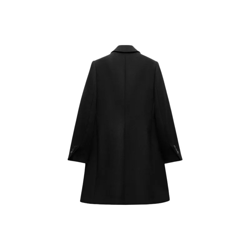 ZARA Coats Women's Black-1