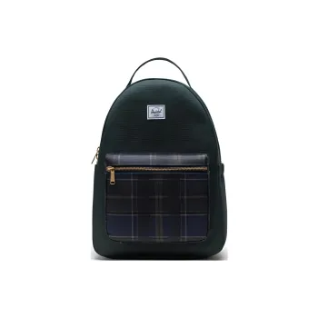 Herschel Nova Series Recycled Material Backpack Unisex Green Plaid