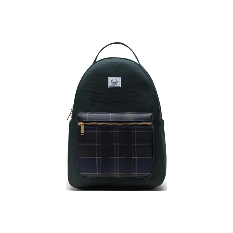 Herschel Nova Series Recycled Material Backpack Unisex Green Plaid-0
