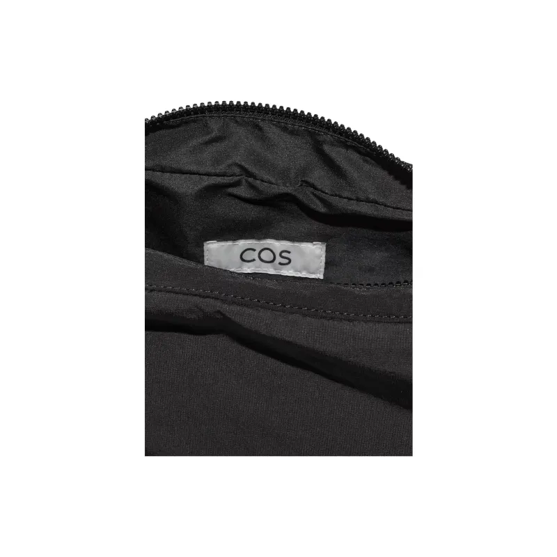 COS Polyamide Saddle Bag, Shoulder Bag, Crossbody Bag Regular Unisex Black-2