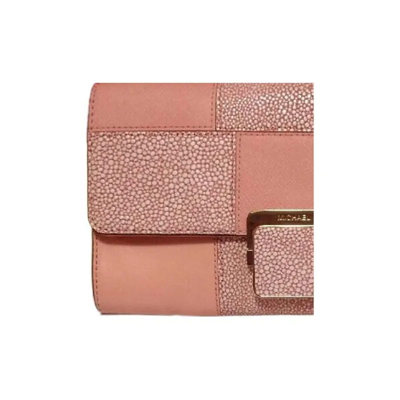 MICHAEL KORS Cynthia Leather Clutches Crossbody Bags Large Size Women's Pink-2