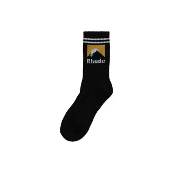 RHUDE Striped Moonlight Sock 'Black/White/Yellow'