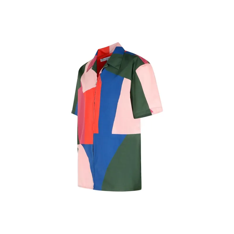 JW Anderson Zipped Short Sleeve Printed Shirt-2