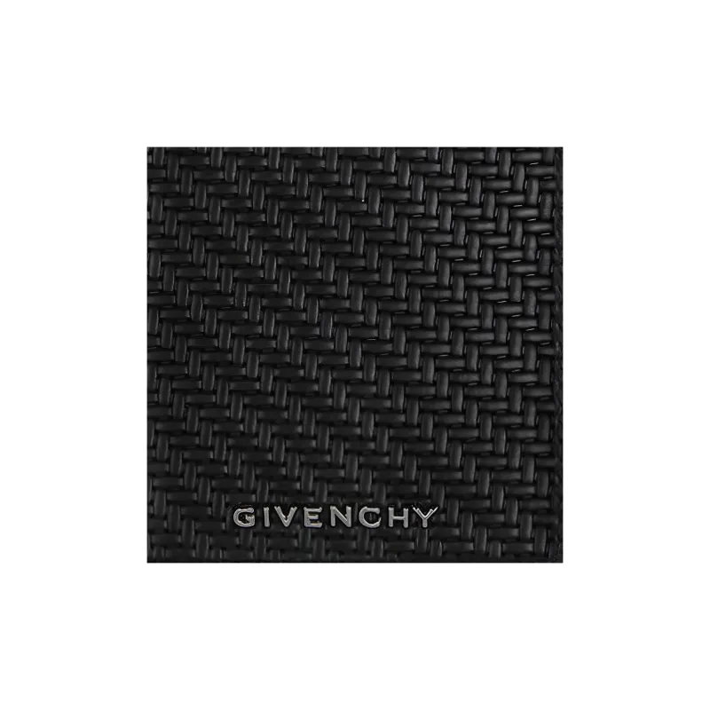 Givenchy Grained Calfskin Card Holder Wallet Men's Black-4
