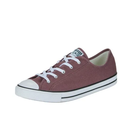 Converse Chuck Taylor All Star Anti-Slip Wear-Resistant Low-Top Canvas Shoes Women's Burgundy