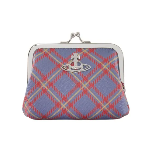 Vivienne Westwood Elastane Coin Purse Women's Blue & Orange