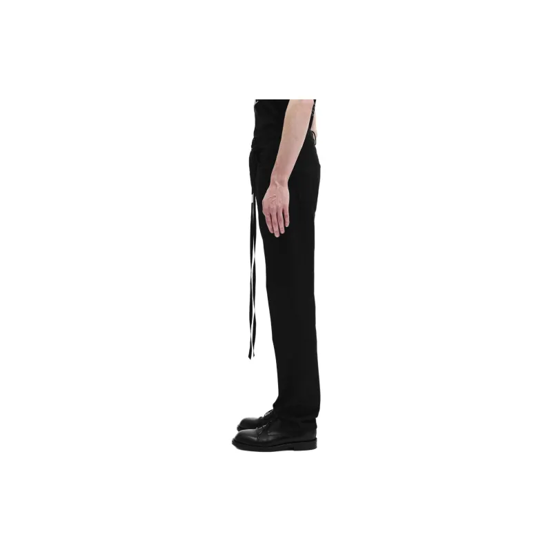 Ann Demeulemeester SS25 Knitted Sweatpants Men's Black-2