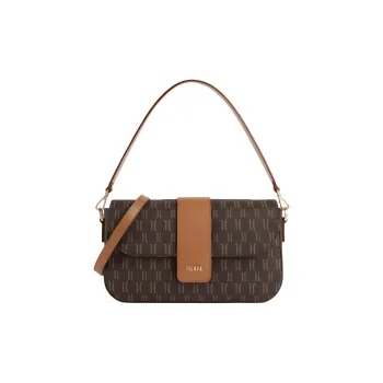 Alviero Martini Patched PVC Handbag Shoulder Bag Crossbody Bag Women's Brown