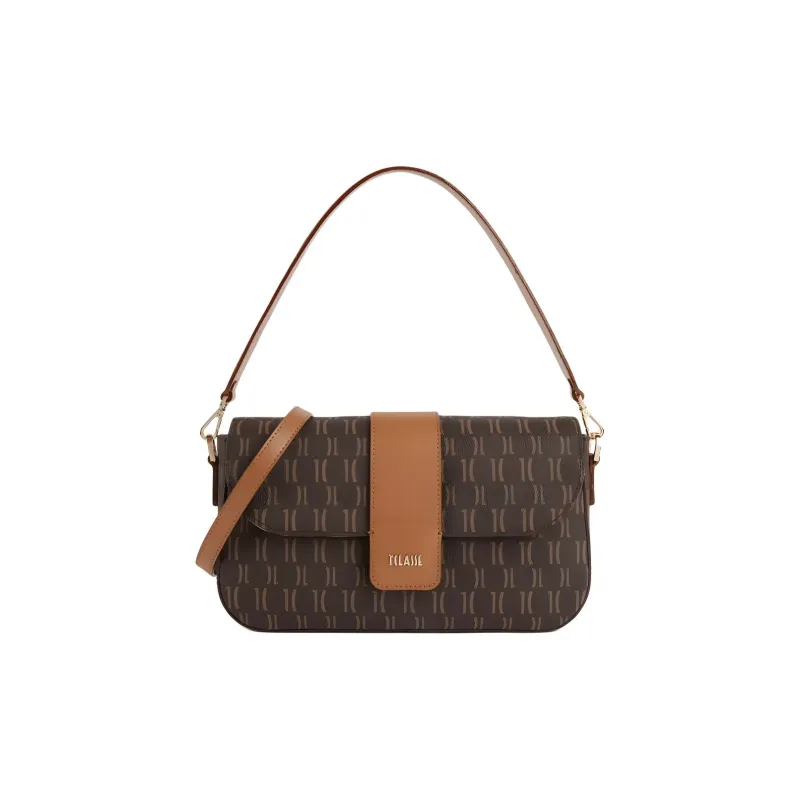 Alviero Martini Patched PVC Handbag Shoulder Bag Crossbody Bag Women's Brown-0