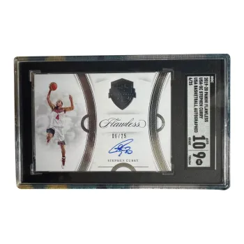 PANINI 2019 20 Flawless Portable, Warriors, Stephen Curry, Signature 25, USA, SGC 9, Signature 10 Graded Cards 1 Pc