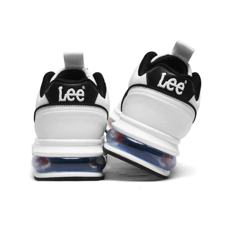 Lee Classic Air Cushion, White Sneakers Lightweight And Breathable Low Top Height Increasing Skateboard Shoes Men's-15
