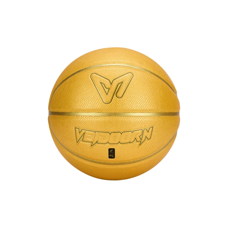 VEIDOORN Snake Year Collection Golden Scales PU Basketball Gold Size 7 Ball Street Training Competition Unisex-7