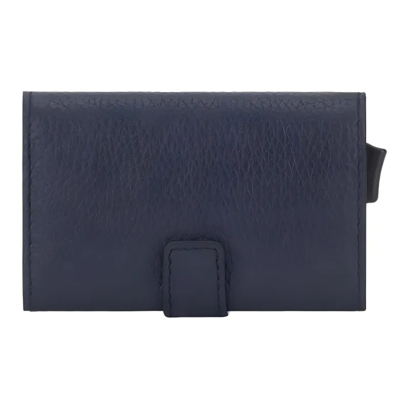 PIQUADRO Leather Card Holder Men's Blue-3